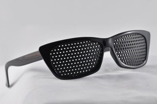 Black Pinhole Glasses - United Kingdom